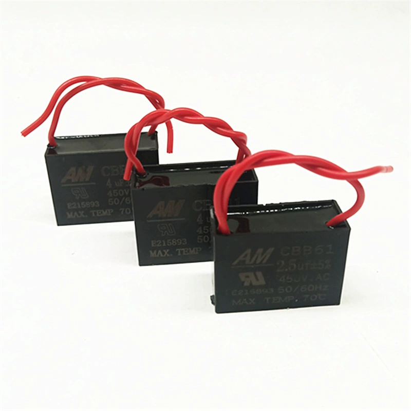 capacitor fan CBB61 стартерный радиатор 450V изоляционный конденсаторный вентилятор 1/1.5/2/2.5/3/4/5UF/10UF