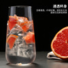 Transparent glass net red ins juice cup milk tea cup drink cup home milk cup water drop cup breakfast cup