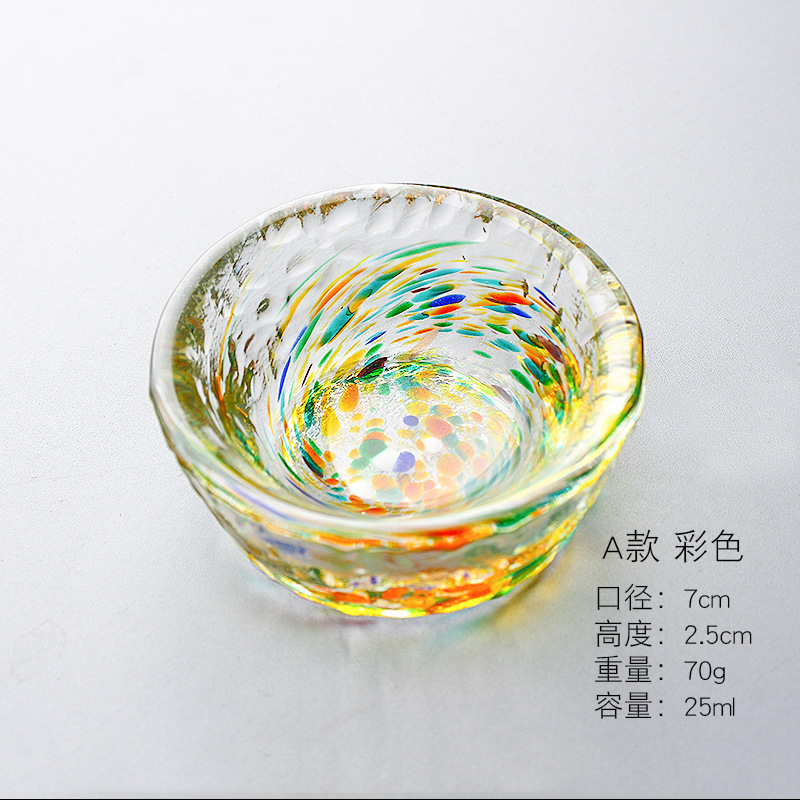 Venta directa de fábrica nuevo color gota de agua vidrio sola taza de té creativo japonés té Kung Fu juego de té maestro sola taza