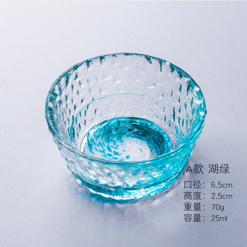 Venta directa de fábrica nuevo color gota de agua vidrio sola taza de té creativo japonés té Kung Fu juego de té maestro sola taza