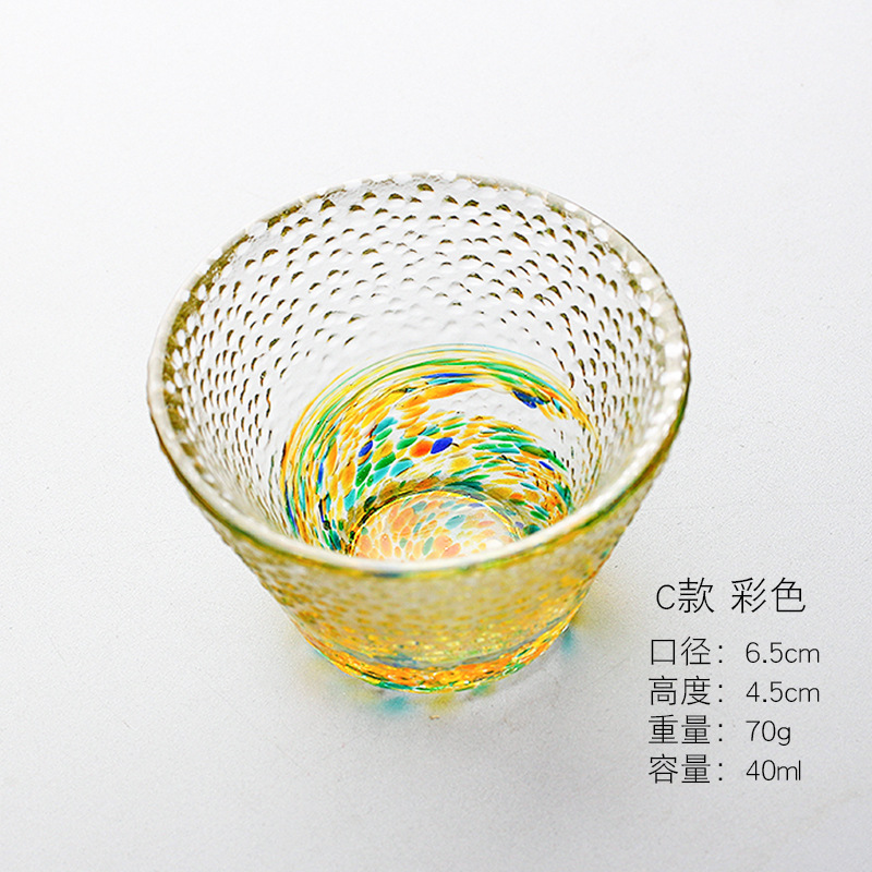 Venta directa de fábrica nuevo color gota de agua vidrio sola taza de té creativo japonés té Kung Fu juego de té maestro sola taza