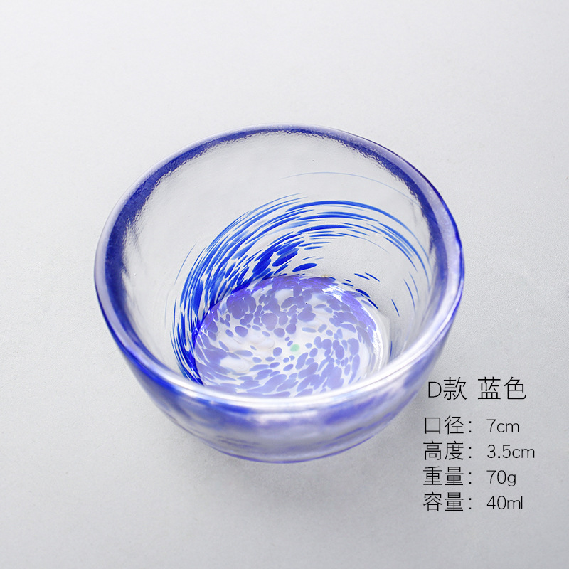 Venta directa de fábrica nuevo color gota de agua vidrio sola taza de té creativo japonés té Kung Fu juego de té maestro sola taza