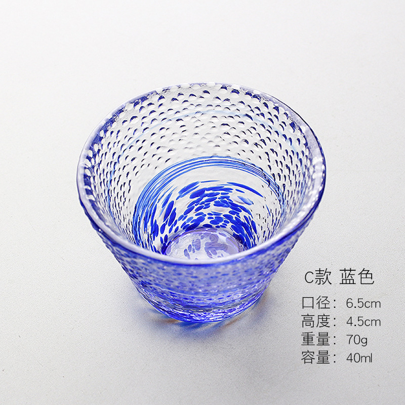 Venta directa de fábrica nuevo color gota de agua vidrio sola taza de té creativo japonés té Kung Fu juego de té maestro sola taza