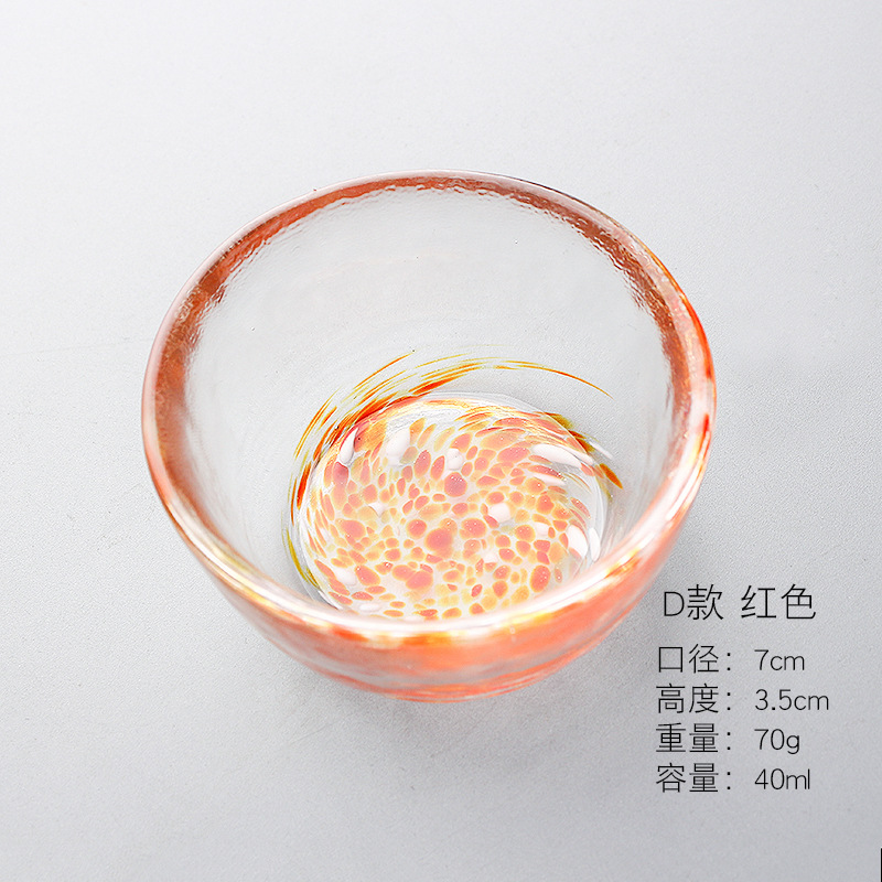 Venta directa de fábrica nuevo color gota de agua vidrio sola taza de té creativo japonés té Kung Fu juego de té maestro sola taza