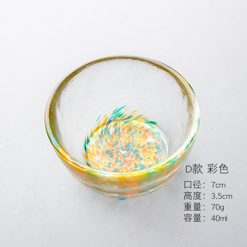 Venta directa de fábrica nuevo color gota de agua vidrio sola taza de té creativo japonés té Kung Fu juego de té maestro sola taza