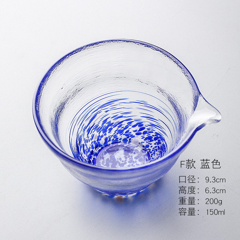 Venta directa de fábrica nuevo color gota de agua vidrio sola taza de té creativo japonés té Kung Fu juego de té maestro sola taza