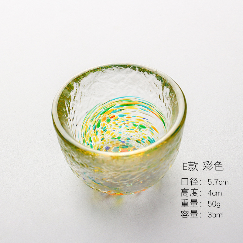 Venta directa de fábrica nuevo color gota de agua vidrio sola taza de té creativo japonés té Kung Fu juego de té maestro sola taza