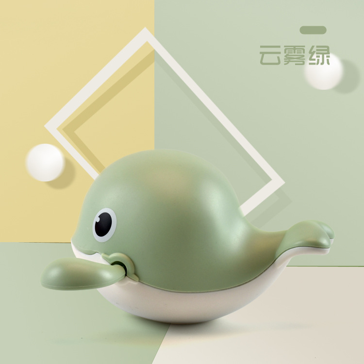 Juguetes de agua para niños nuevo animal pequeña ballena flotante giratoria reloj sinuoso baño juguetes de baño de agua