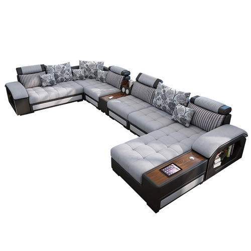 Technology cloth latex sofa living room combination modern simple household fabric sofa large and small apartment cloth sofa sofa