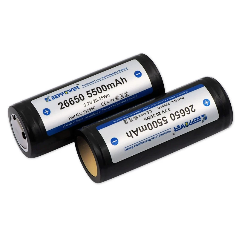 Keeppower 26650 5500mAh 3.6v flashlight battery ICR26650 P2655C