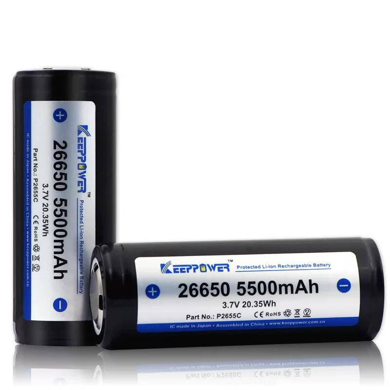 Keeppower 26650 5500mAh 3.6v flashlight battery ICR26650 P2655C