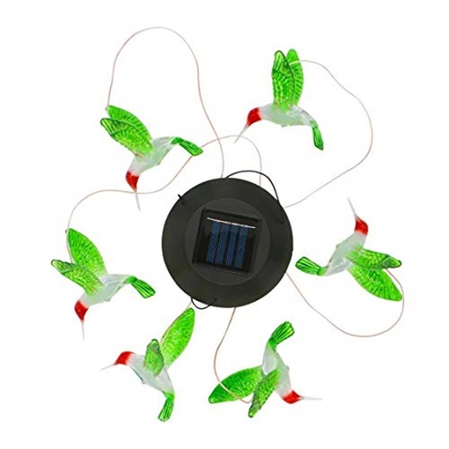 LED Solar Dragonfly Butterfly Wind Chime Lantern, Rainbow Color Changing Solar Courtyard Decor Hanging Lantern Hummingbird Wind Chime Lantern