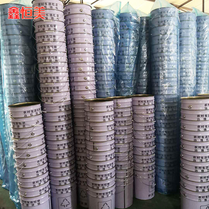 批发20—30升垃圾铁桶 垃圾分类小铁桶 家用户外垃圾分类圆桶