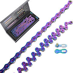 SUMC fully hollow color chain mountain bike road bicycle transmission chain chain 9 10 11 12 speed