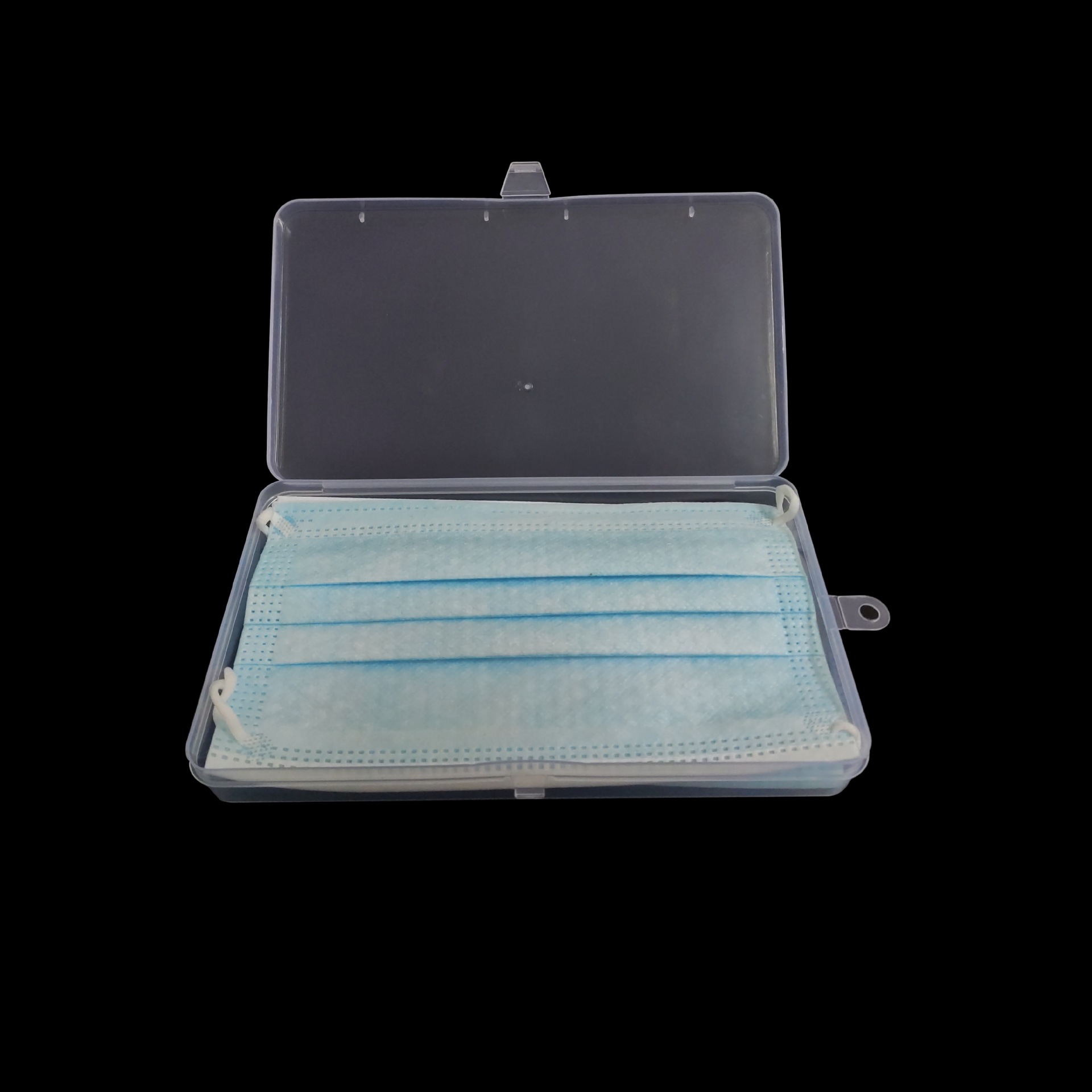 Caja de plástico transfronterizo universal desechable PP máscara caja de embalaje caja de almacenamiento transparente fábrica en stock al por mayor