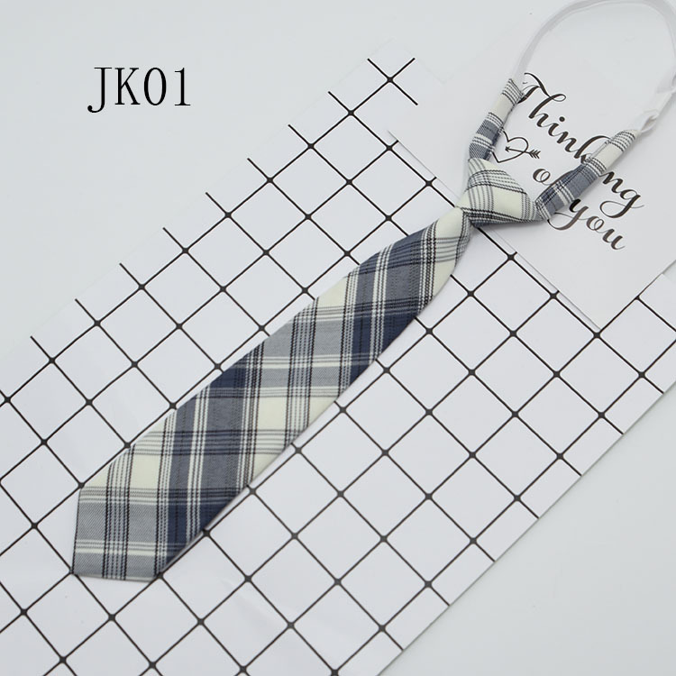 Corbata Plegada para Uniforme JK de Poliéster Estampado de Cuadros para Uniforme Escolar image 7