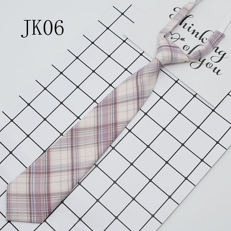 Corbata Plegada para Uniforme JK de Poliéster Estampado de Cuadros para Uniforme Escolar image 12