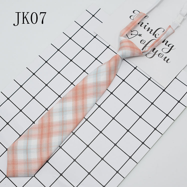 Corbata Plegada para Uniforme JK de Poliéster Estampado de Cuadros para Uniforme Escolar image 13