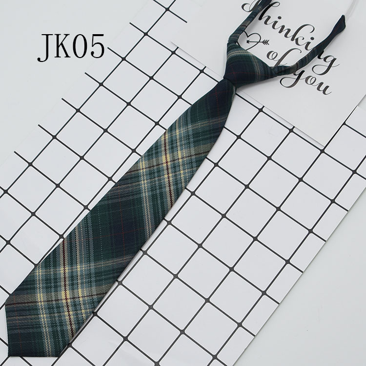 Corbata Plegada para Uniforme JK de Poliéster Estampado de Cuadros para Uniforme Escolar image 11