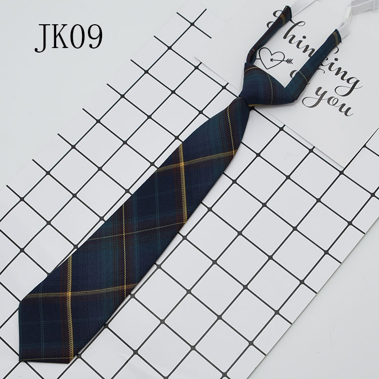 Corbata Plegada para Uniforme JK de Poliéster Estampado de Cuadros para Uniforme Escolar image 15