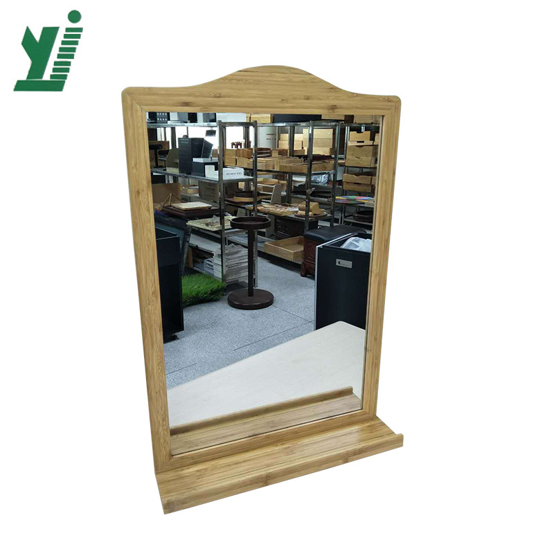 厂家生产实木边框简约方形台式竹木制家用化妆镜种类多样现货批发