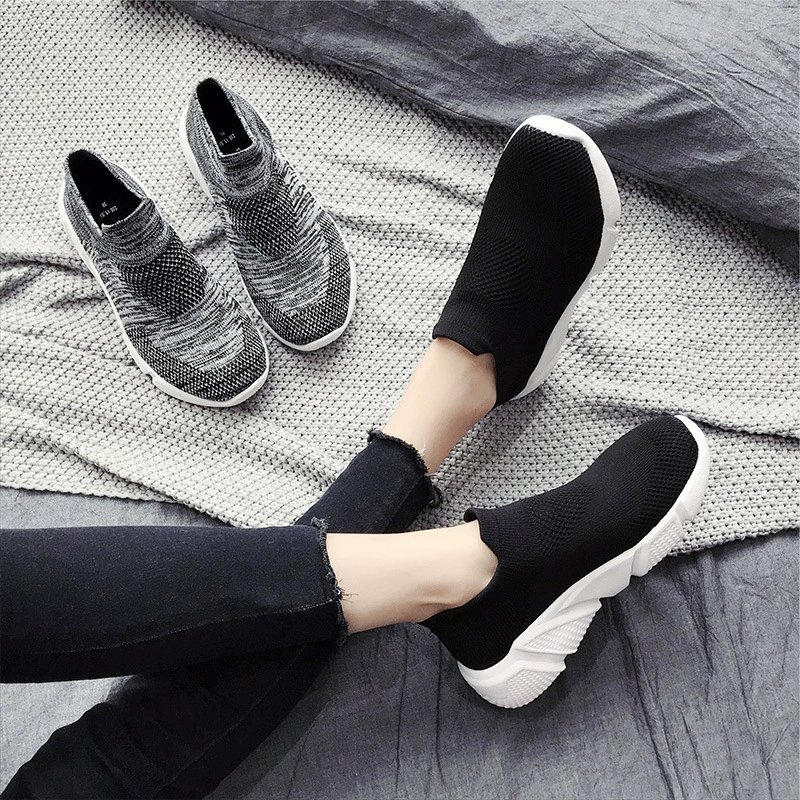 WOMEN's Athletic Walking Shoes Casual Mesh breathable net flying weaving shoes sports shoes