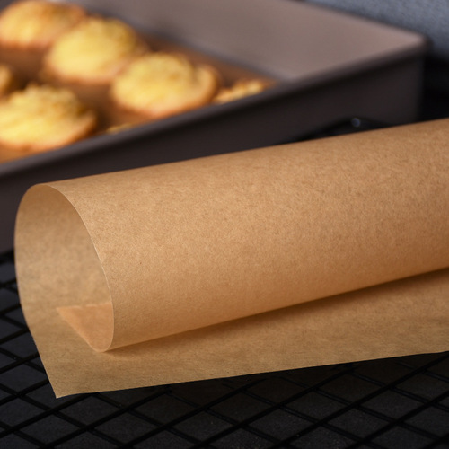 Manufacturer wholesale natural color baking double-sided silicone paper high temperature resistant food pad paper barbecue paper thickened non-stick barbecue paper