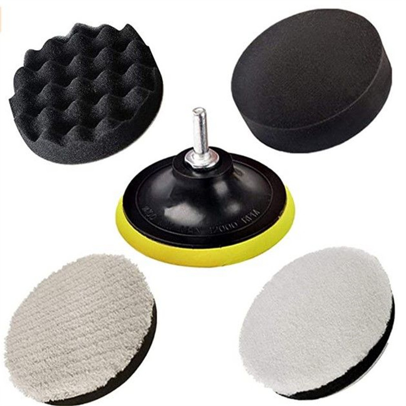 大量现货羊毛海绵套装5寸6件套直径125mm羊毛盘抛光盘海绵盘