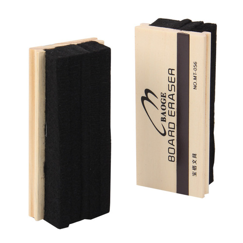 Board eraser wooden blackboard eraser felt non-static whiteboard eraser chalk eraser original wood whiteboard eraser large size wholesale