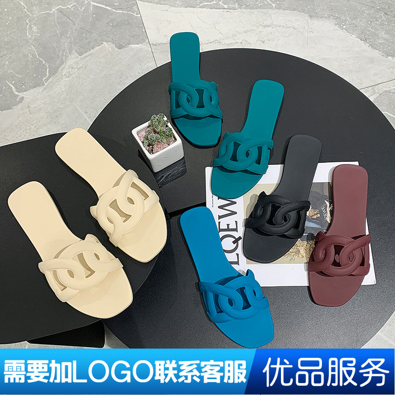 H family slippers women's summer net red pig nose jelly sandals and slippers wear beach flat bottom slippers factory outlet H family slippers women's summer net red pig nose jelly sandals and slippers wear beach flat bottom slippers factory outlet