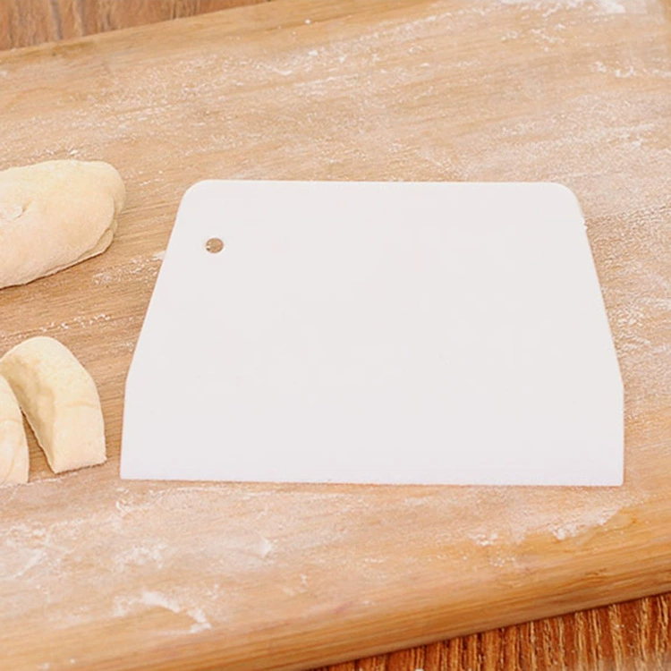 Plastic Dough Scraper (Trapezoidal), Cake Cutting Surface & Oil Scraper, Small and Large