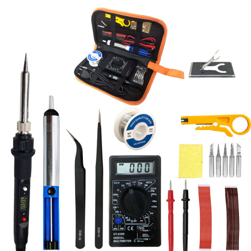60/80W Digital Display Electric Soldering Iron Home Welding Adjustable Temperature Industrial Grade Welding Pen Repair Tool Set