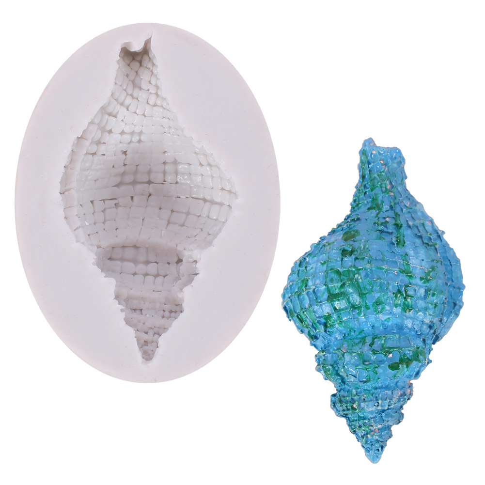 Marina Shell molde de silicona decoración de la torta molde torneado Concha azúcar chocolate galleta pastelería hornear molde de silicona