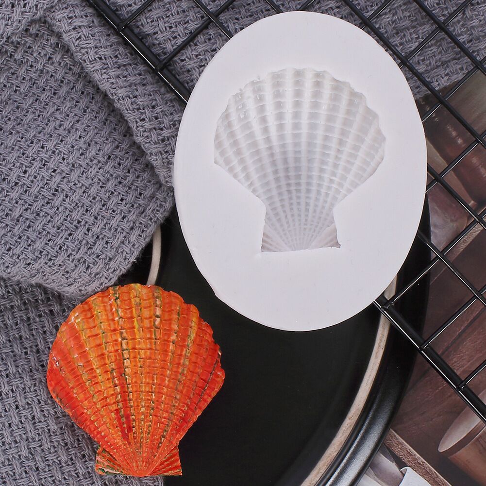 Marina Shell molde de silicona decoración de la torta molde torneado Concha azúcar chocolate galleta pastelería hornear molde de silicona