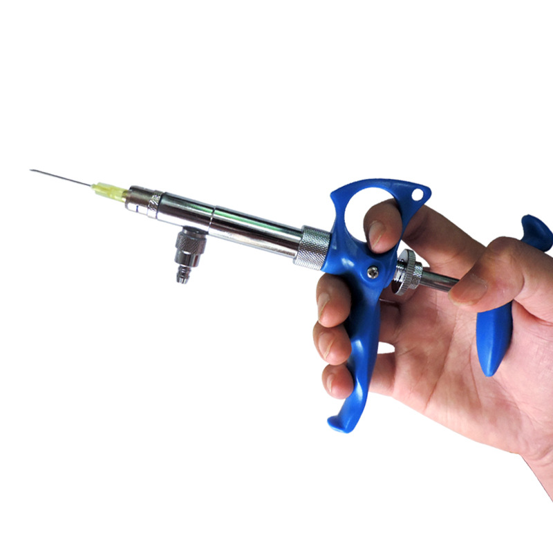 Jeringa de pollo vacuna veterinaria inyección cuantitativa paloma conejo aves de corral pistón Dispositivo de aguja equipo de cría de pollo