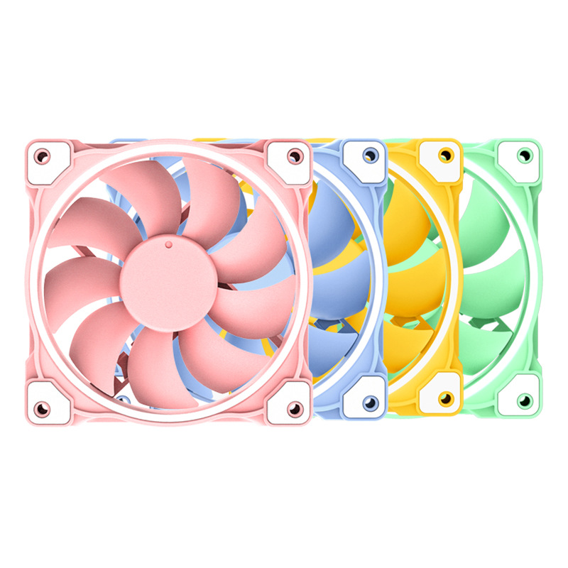 ID-COOLING ZF-12025 马卡龙白色液压温控PWM散热器冷排机箱风扇