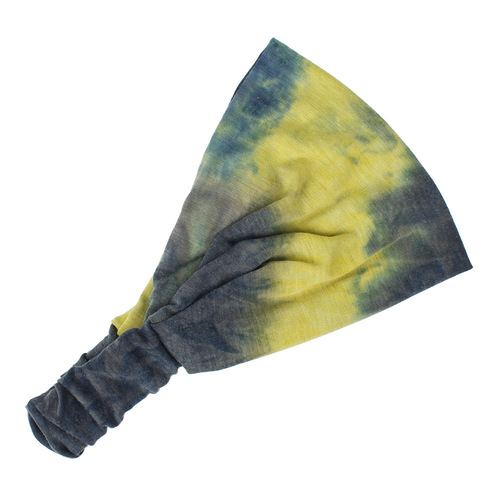 European and American new yoga hairbands, sports and fitness elastic headbands, elastic tie-dye wide hairbands, women's hair accessories