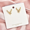 Silver needle, cute earrings, silver 925 sample, simple and elegant design, light luxury style