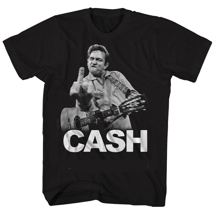 Johnny Cash Johnny Rock Retro Classic Short-Sleeved Cotton T-Shirt Summer