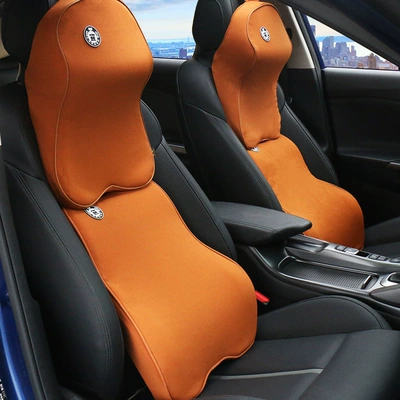 Car Headrest Lumbar Pillow Car | Headrest - cayenne-yellow-headrest