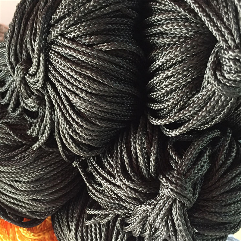 行家选白彩色pp辫子绳束口袋手提袋打包捆扎扁绳丙纶八股编织绳