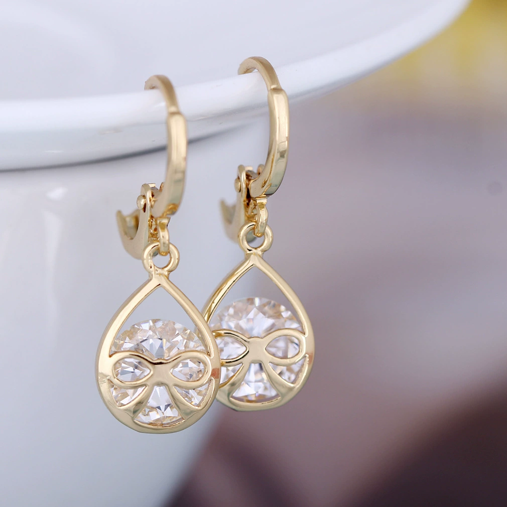 Серьги с цирконом, аксессуар, прямые продажи завода, 18 каратов