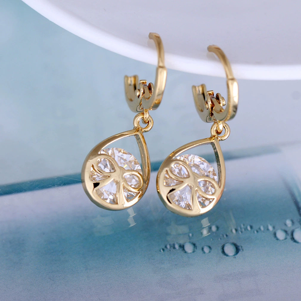 Серьги с цирконом, аксессуар, прямые продажи завода, 18 каратов