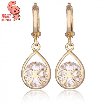 Серьги с цирконом, аксессуар, прямые продажи завода, 18 каратов