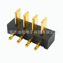 弯脚侧插黄铜刀片电池座间距2.5PH笔记本连接器公座B01M-A-4P-R4