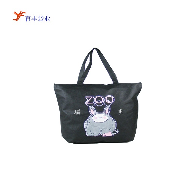 广州厂家做再生棉帆布袋手提购物袋印花手提帆布袋拉链帆布袋环保