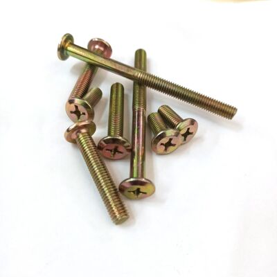 cross screw Color zinc Flat head cross M6M8 furniture Screw Screw Multicolored cross Screw