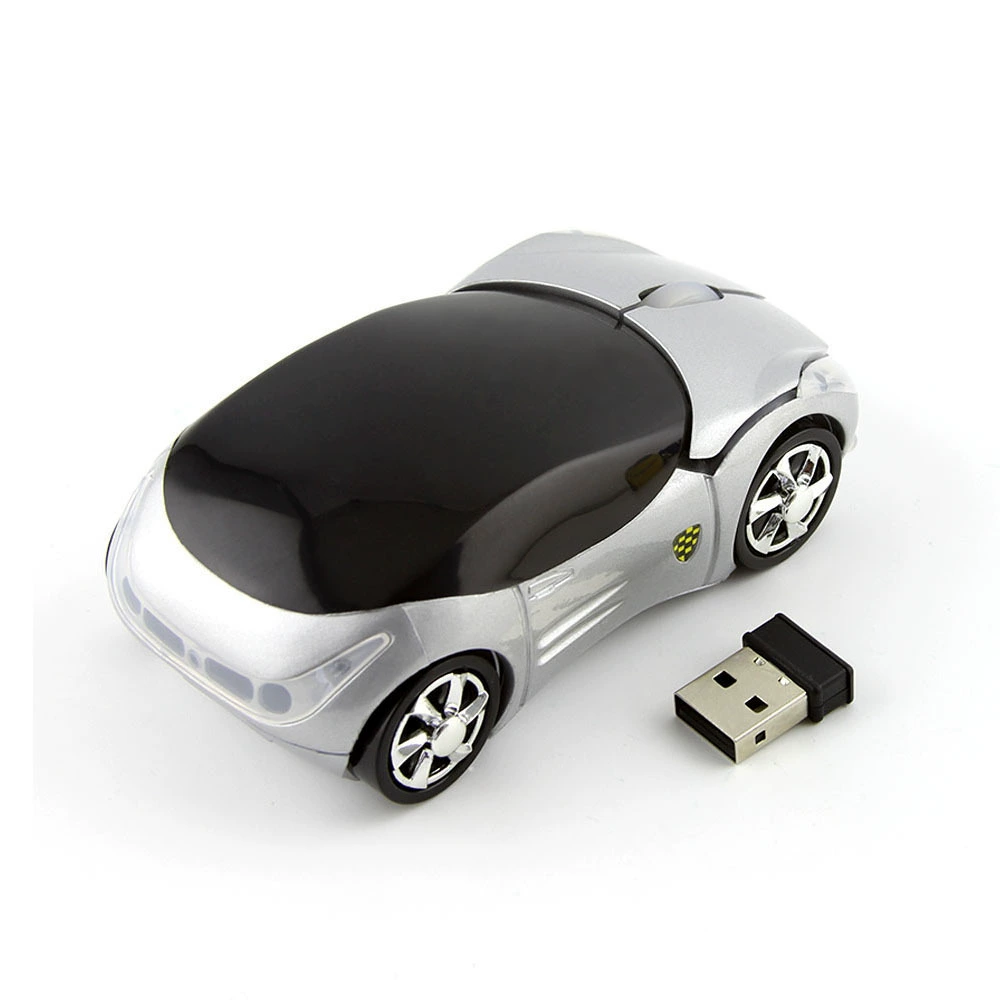 Wireless Mouse (Ferrari) 2.4G / Bluetooth, 3D Car Shape, Folding Compact, 800–1600 DPI