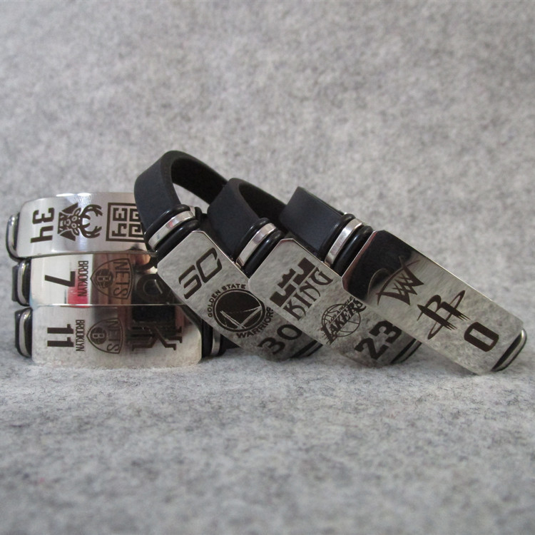 Basketball Star Kobe James Irving Curry Shao Platinum Metal Engraving Self-Adjustment Bracelet Wristband Fan Jewelry Basketball Star Kobe James Irving Curry Shao Platinum Metal Engraving Self-Adjustment Bracelet Wristband Fan Jewelry