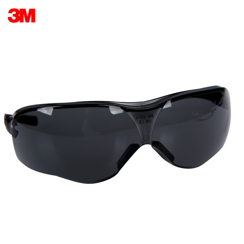 3M 10435防护眼镜流线型防护眼镜灰色镜片防雾款防紫外线防尘
